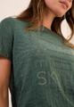 T-Shirt mit Schmucksteinen S - Dark Balmy Khaki