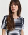 Geripptes T-Shirt mit Streifen S - Evening Blue