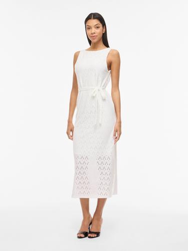 VIAMALINA S/L MIDI DRESS/VOL/PB XL Normal geschnitten - Snow White