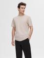 SLHASPEN SLUB SS O-NECK TEE NOOS Grau S