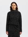 SLFARIA LS KNIT HIGH NECK M Normal geschnitten - Black