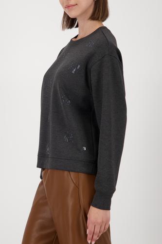 Sweatshirt mit Melange-Optik 38 - Anthra Melange