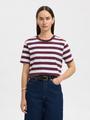SLFESSENTIAL SS STRIPED BOXY TEE NOOS S Box Fit - Fig