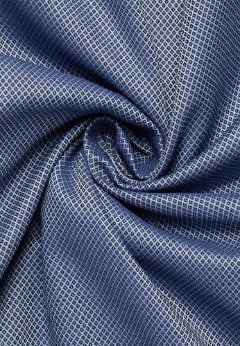 Hemd Dobbydesign Langarm Blau 39/Langarm - 65cm