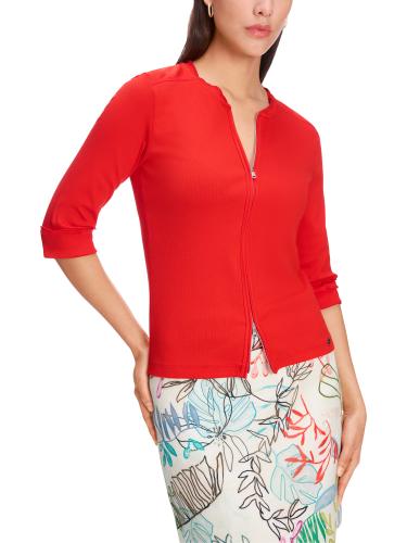 Uni Jacke in Cotton-Ripp 38 - Flame Red