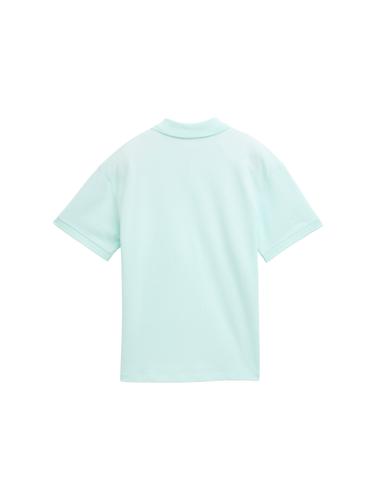 Oversize Piqué Poloshirt 152 Oversized Fit - Bleached Aqua