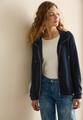 Sweatjacke mit Struktur S - Universal Blue