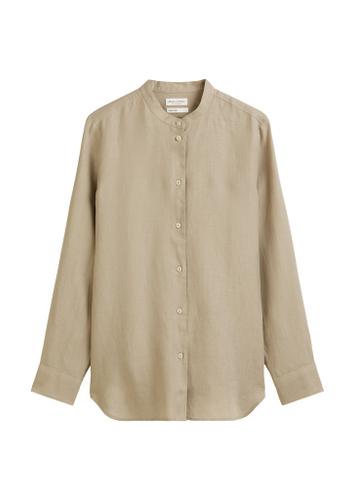 A-Shape-Leinenbluse regular 34 Regular Fit - Summer Sand