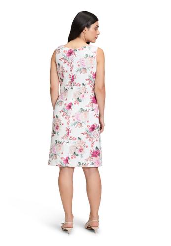 Blumenkleid 40 Figurumspielend - Cream/pink