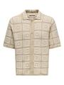 ONSBART RLX 5 SS SHIRT KNIT NOOS L Locker geschnitten - Silver Lining