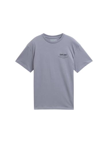 Oversize T-Shirt mit Print 140 Oversized Fit - Bluish Grey