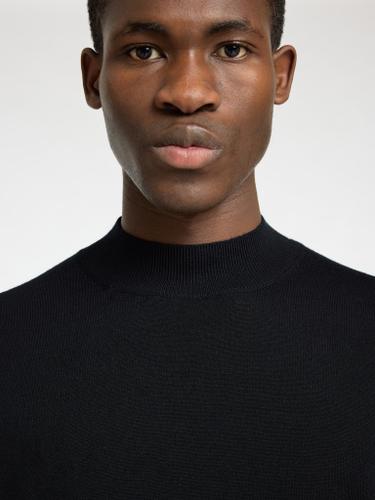 SLHTRAY LS KNIT MERINO MOCK NECK NOOS Schwarz XL