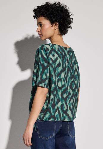 Bluse mit Print 36 - Hunter Green