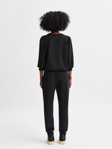 SLFTENNY 3/4 SWEAT TOP NOOS XXL Locker geschnitten - Black
