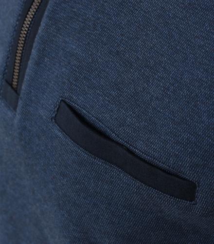 Sweat-Troyer gemustert 4XL - Blau