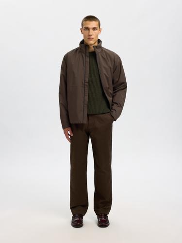 SLHTOM LS KNIT STRUCTURE CREW NECK XL Normal geschnitten - Forest Night