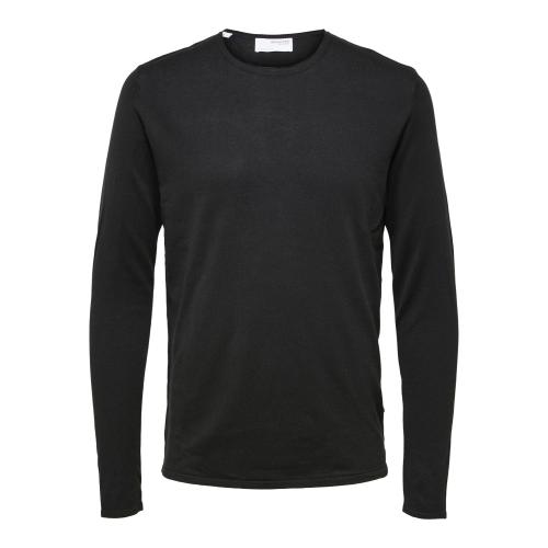 SLHROME LS KNIT CREW NECK NOOS L Normal geschnitten - Black