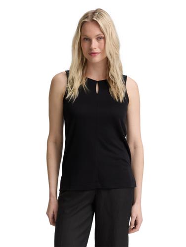 Top mit Cut-Out-Detail XL Regular Fit - Deep Black