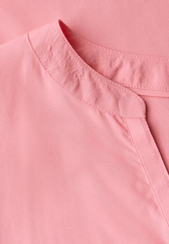 Split Neck Bluse in Unifarbe 36 - Blush Peach