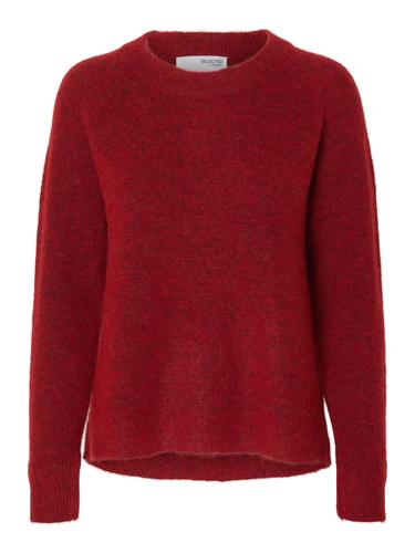 SLFLULU LS KNIT O-NECK NOOS XS Normal geschnitten - Equestrian Red