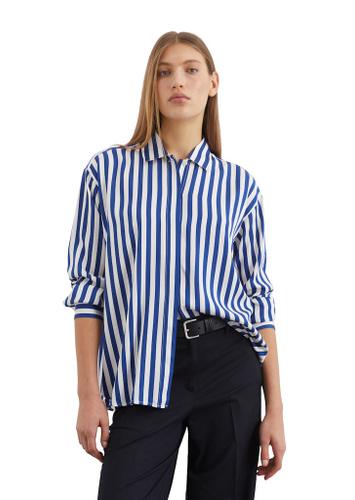 Streifenbluse regular Mehrfarbig 40