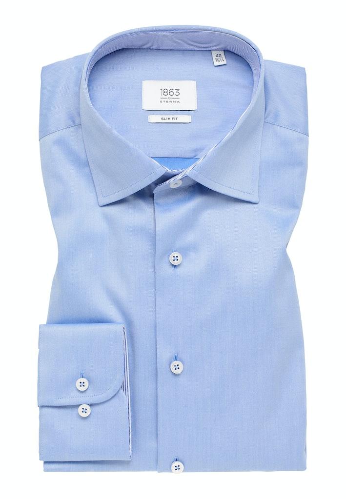 Luxury Shirt Twill Langarm Blau 43/Langarm - 67cm