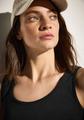 Basic Top mit Rundhals aus Baumwolle L - Black