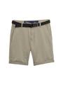 Regular Fit Chino Shorts mit Gürtel XXL Regular Fit - Olive Mini Houndstooth