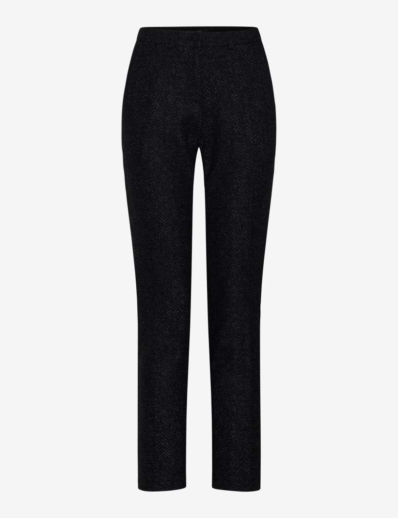 Style Maron S 42 Gepflegte Hose, Konischer Beinverlauf, Normale Leibhöhe, 7/8-Länge - Black