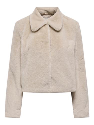 JDYMACY LIFE FAUX FUR JACKET OTW NOOS M - Moonbeam