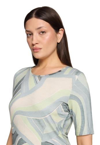 Printshirt 46 Tailliert - Mint/Green
