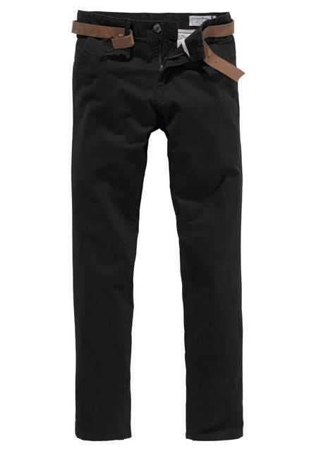 Slim Fit Chino Hose mit Gürtel 29/32 Slim Fit - Black