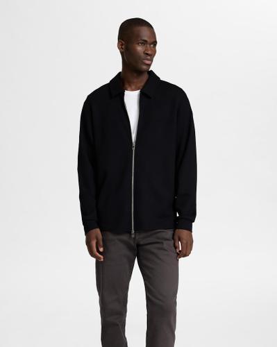 SLHEMANUEL SOFT FULL ZIP SWEAT NOOS Schwarz S