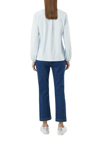 Bluse 40 - Blau|weiß