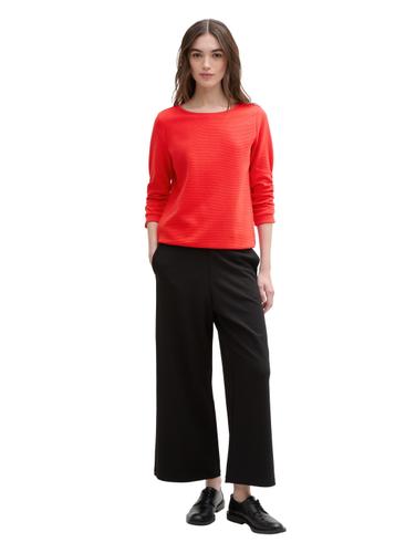 Sweatshirt mit Raffungen XL Slim Fit - Scarlet Red