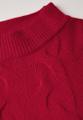 Pullover mit Strickmuster Rot 36