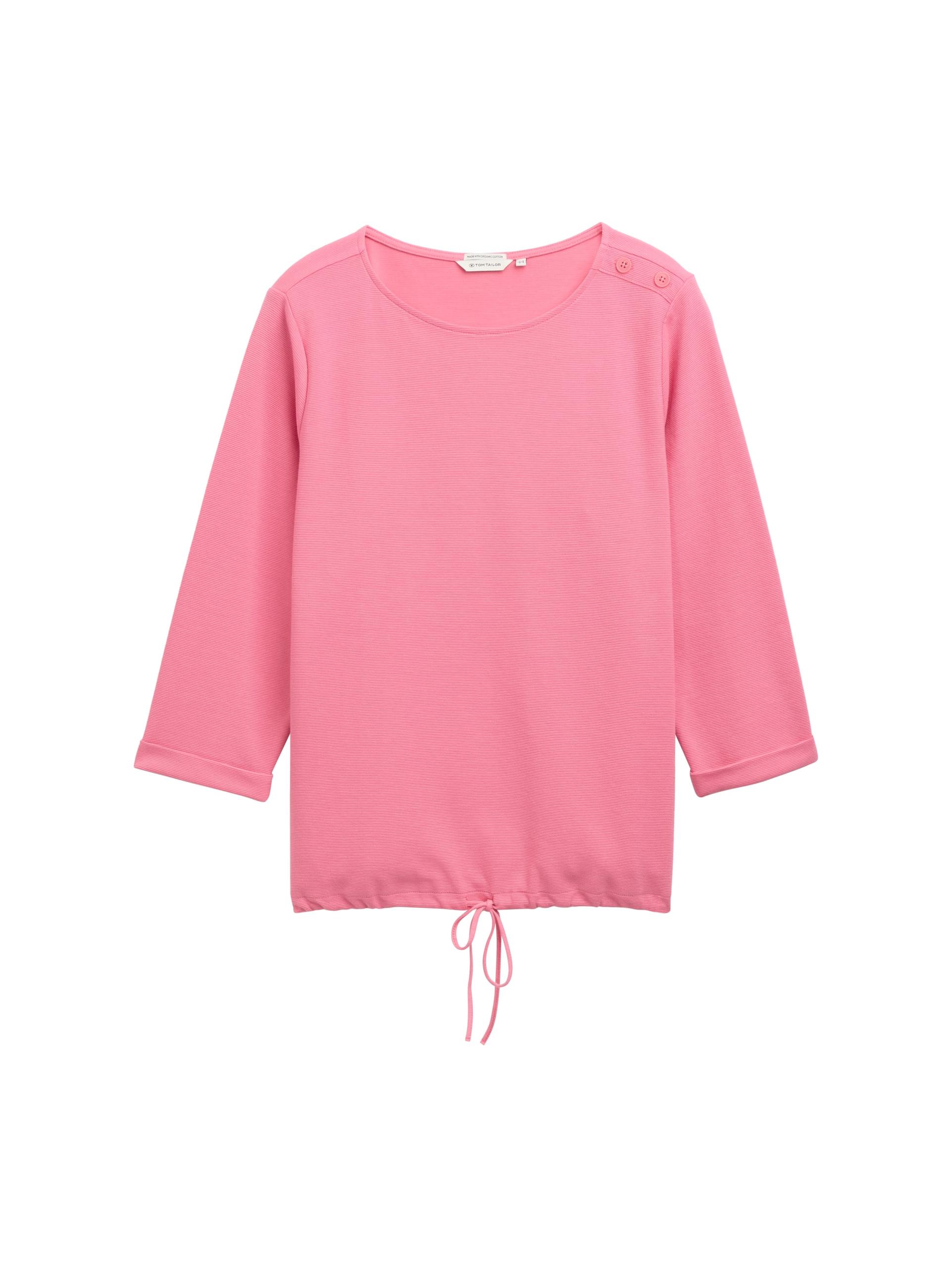 Plus Size - Langarmshirt mit Knopf-Details 46 Loose Fit - Bright Rose