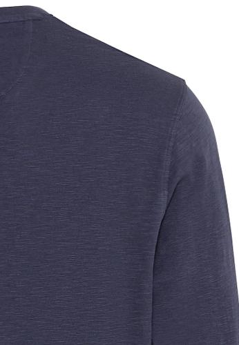 Henleyshirt aus nachhaltigem Organic Cotton Blau L