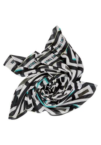 Print Loopschal A - Black
