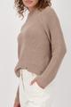 Strickpullover mit Stehkragen 42 - Truffle