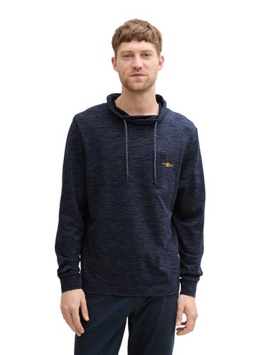 Snood Langarmshirt mit Brusttasche XXL Regular Fit - Sky Captain Blue Stripy Inject