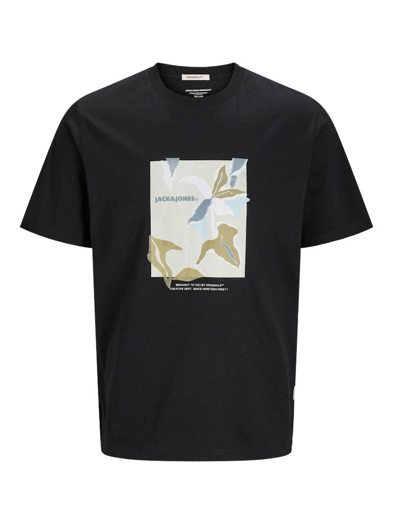 JORALMERIA FRONT TEE SS CREW NECK Schwarz L