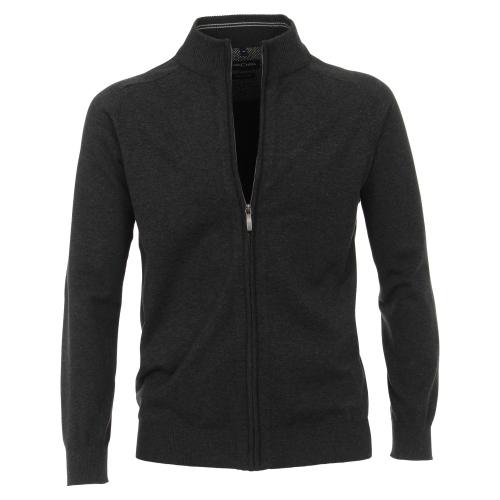 Strickjacke uni 004450 M Basic Knitwear - Anthrazit