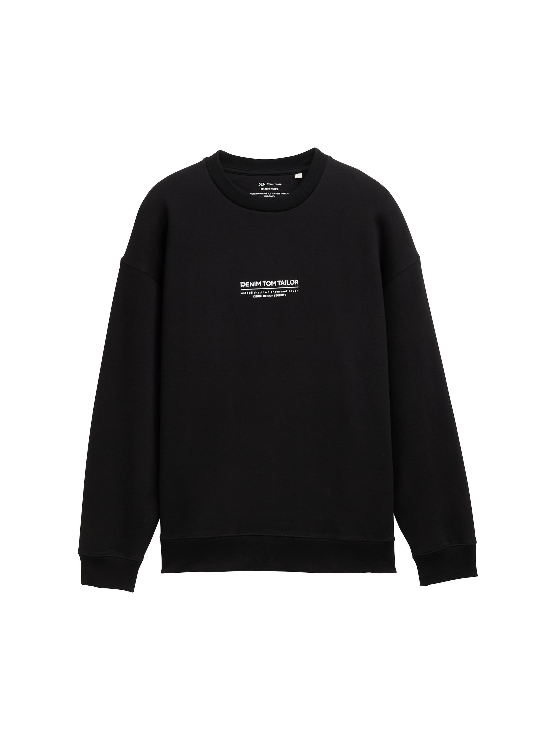 Relaxed Sweatshirt mit Logo-Print XXL Relaxed Fit - Black