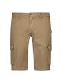 Short Cargo Garment Dyed + Stone Washed Stretch Braun 32