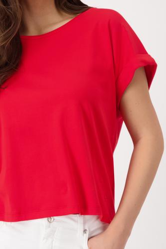 T-Shirt mit Ärmelaufschlag 36 - Red