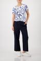 T-Shirt mit Blumenmuster 36 - Marine Gemustert