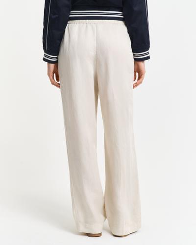 Relaxed Fit Leinenmix Pull-On Hose 38 - Putty