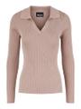 PCHARTLEY LS V-NECK POLO KNIT BC Grau L