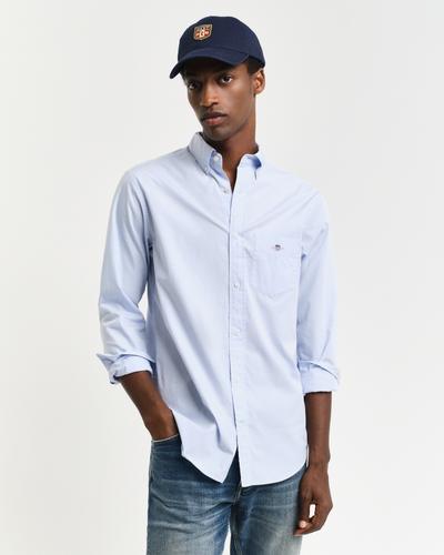 Regular Fit Classic Popeline Hemd S - Light Blue